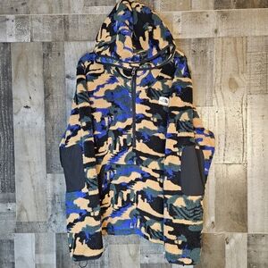 The North Face x Campshire Pullover Hoodie Twill Blue Duck Camo Print Men's XXL